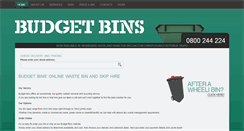 Desktop Screenshot of budgetbins.co.nz