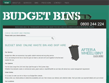Tablet Screenshot of budgetbins.co.nz